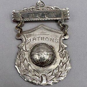 Woman's Christian Temperance Union Matron's Brooch Medal Badge WCTU